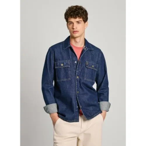 PM308585CU4 Surchemise décontractée (XS), Casuel, Coton, Manche longue, Durable, Marine - Pepe Jeans - Modalova