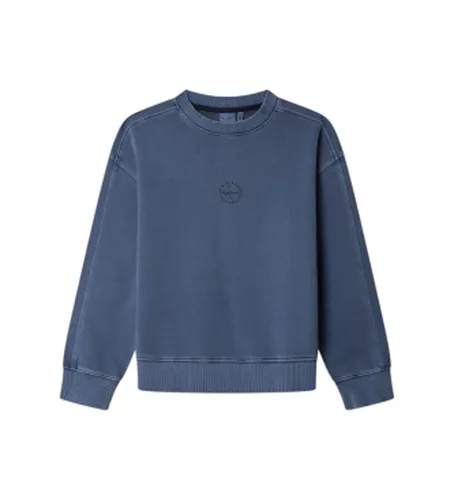 Pour garçon. PB5800071 Sweat William (10años= 140cm), Bleu, Casuel, Coton, Manche courte, mode enfantine - Pepe Jeans - Modalova