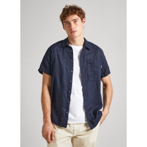 PM308494 Chemise en lin Paige, (XS), Bleu, Casuel, Manche courte - Pepe Jeans - Modalova