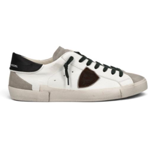 PRLU Baskets en Cuir Prsx Low blanc (41), Plat, Lacets, Casuel - Philippe Model - Modalova