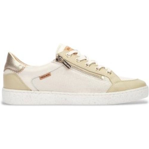 W7B-6737C1 Baskets en cuir Lanzarote blanc cassé (35), , Plat, Lacets, Fermeture éclair, Casuel - Pikolinos - Modalova