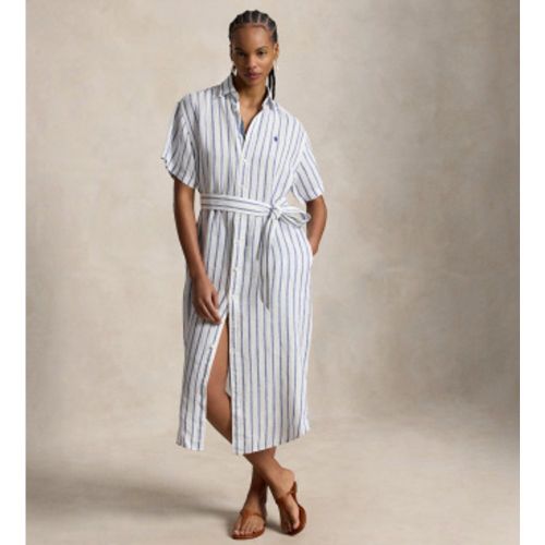 Robe en lin rayée (36), Casuel, Manche courte - Polo Ralph Lauren - Modalova