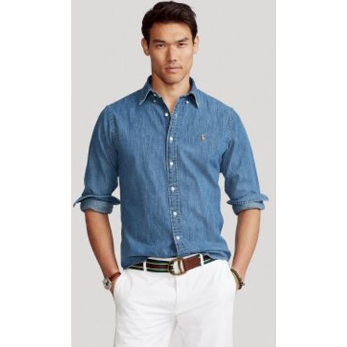 Chemise en denim Custom Fit (XXL), Casuel, Coton, Manche longue, Marine - Polo Ralph Lauren - Modalova