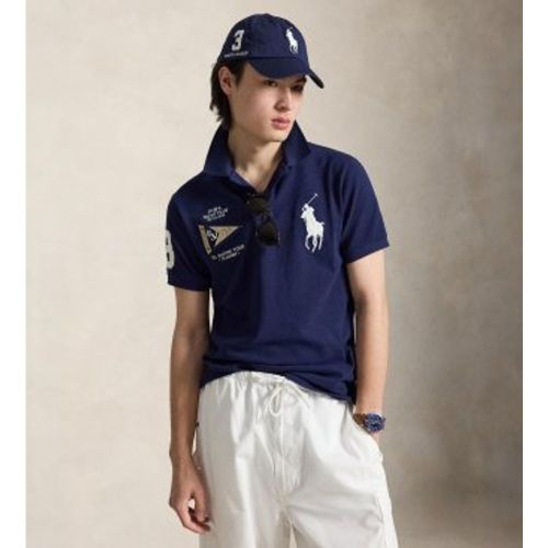B21921001 Polo avec Big Pony Custom Slim Fit (S), Casuel, Coton, Manche courte, Marine - Polo Ralph Lauren - Modalova