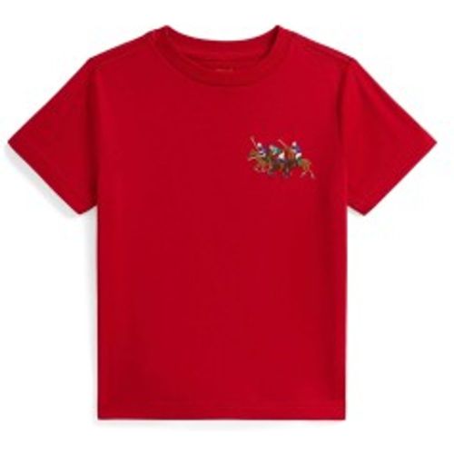 Pour garçon. 322A95734002 T-shirt en maille avec triple cheval (1.5años= 88/93), Casuel, Coton, Manche courte, mode - Polo Ralph Lauren - Modalova