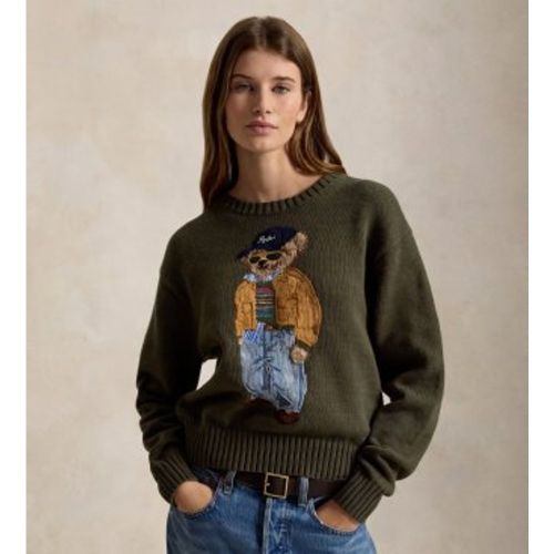 B17762001 Pull en coton avec Polo Bear (XS), Casuel, Manche longue - Polo Ralph Lauren - Modalova