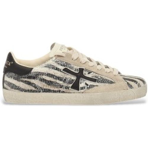 STEVEND Stevend 8053 pantoufles en cuir à imprimé animalier (39), Plat, Lacets, Casuel - Premiata - Modalova