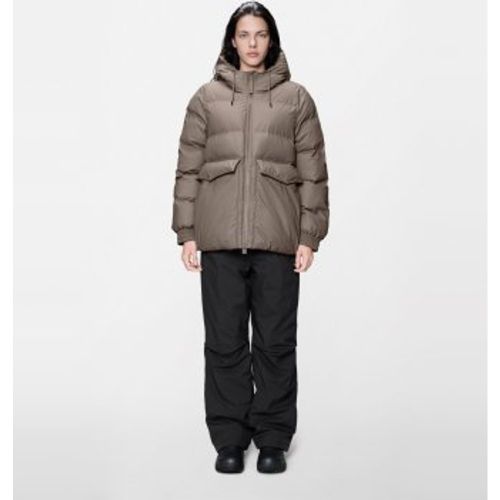 Unisex. 16980 Veste courte trapèze en duvet marron (XS), Casuel, , Polyuréthane - Rains - Modalova