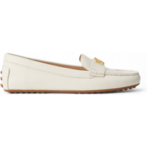 Barnsbury Mocassins en cuir nappa crème (39), Plat, Aucun, Casuel, Fête, Classique - Lauren Ralph Lauren - Modalova