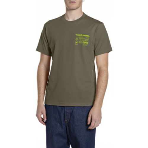 M3353.000.2660 T-shirt graphique (S), Casuel, Coton, Manche courte - Replay - Modalova