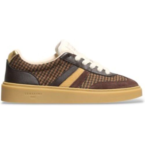 AI26DCOU Baskets en daim Court marron (36), Plat, Cuir, Lacets, Casuel - Serafini - Modalova