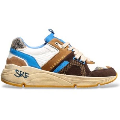 AI26UTOK Baskets en daim Tokyo multicolores (40), Marron, Plat, Cuir, Lacets, Casuel - Serafini - Modalova