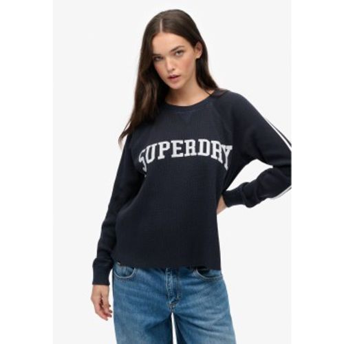 W6012134A Athletic Essentials Graphic Sweatshirt (L), Casuel, Coton, Manche longue, Marine - Superdry - Modalova