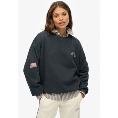 W2012446A Athletic Relaxed Printed Crew Sweatshirt (M), Casuel, Coton, Marine - Superdry - Modalova