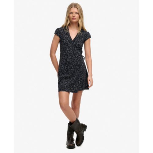 W8011832B Athletic Essential Wrap Dress (S), Casuel, Coton, Manche courte, Marine - Superdry - Modalova