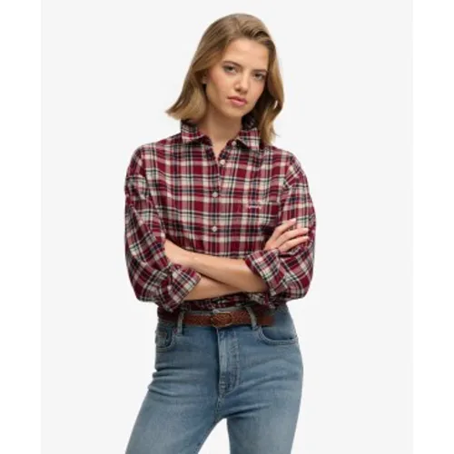 W4010547A Chemise Check Flannel Relaxed (S), Casuel, Coton, Manche longue - Superdry - Modalova