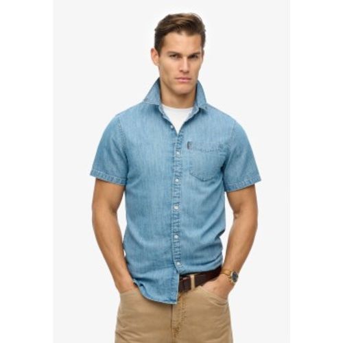 M4010998A Chemise essentielle en denim (S), Casuel, Coton, Manche courte - Superdry - Modalova