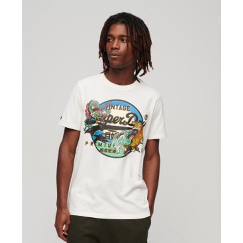 M1011861A T-shirt graphique avec logo japonais vintage (L), Casuel, Coton, Manche courte - Superdry - Modalova