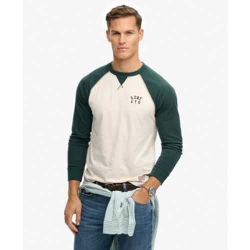 M6010915A T-shirt de baseball athlétique vintage (XXL), Casuel, Coton, Manche longue - Superdry - Modalova