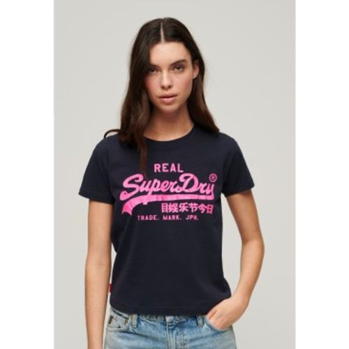 W1011410A T-shirt slim fit avec graphisme néon (S), Casuel, Coton, Manche courte - Superdry - Modalova