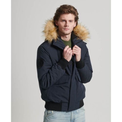 M5011742A Veste bombardier matelassée à capuche Everest (M), Casuel, Polyester, Marine - Superdry - Modalova