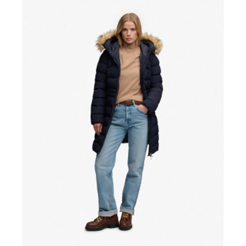 W5012185A Veste Mi-longue Fuji avec Fourrure Synthétique et Capuche (S), Casuel, Polyester - Superdry - Modalova