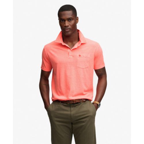 M1110486A Polo Classic Linen (M), Casuel, Coton, Manche courte, Corail - Superdry - Modalova