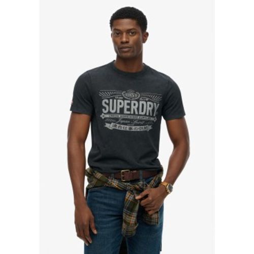M1012229A T-shirt Heritage (M), Casuel, Gris, Coton, Manche courte - Superdry - Modalova