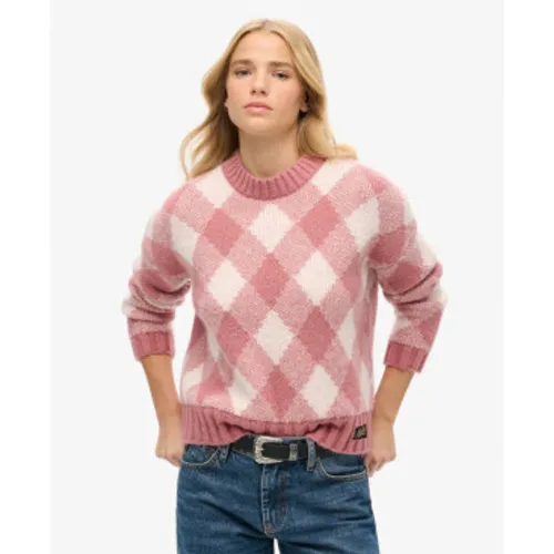 W6110574A Pull à imprimé Argyle (M), Casuel, Acrylique - Superdry - Modalova