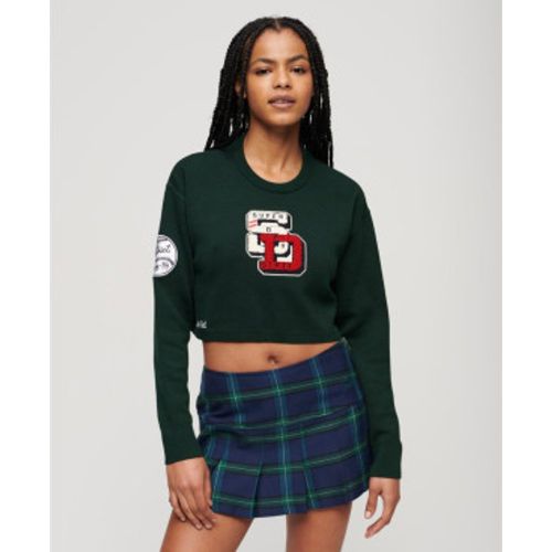 W6110537A Pull Varsity à col ras du cou court (M), Casuel, Le coton biologique, Durable - Superdry - Modalova