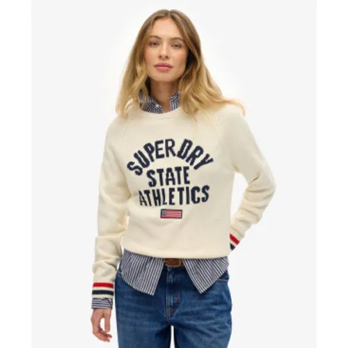 W6110629A Pull Slouchy Intarsia Graphic cassé (S), Casuel, Coton - Superdry - Modalova