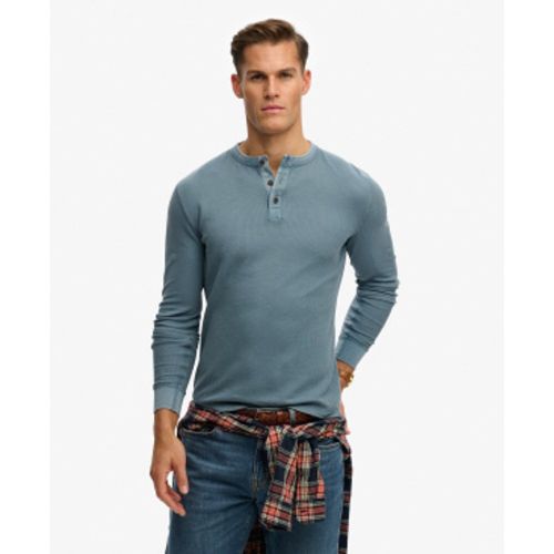 M6010956A T-shirt grand-père texturé (S), Casuel, Coton, Manche longue - Superdry - Modalova