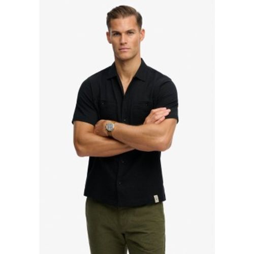 M4011123A Chemise texturée Merchant (S), Casuel, Coton, Manche courte - Superdry - Modalova