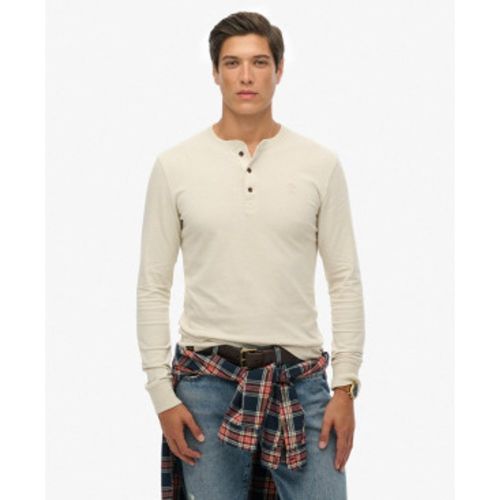 M6010907A T-shirt Classic Essential grandad (XL), Casuel, Coton, Manche longue - Superdry - Modalova
