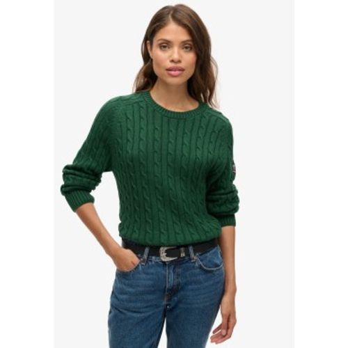W6110610A Pull Slouchy Cable (XXS), Casuel, Vert, Coton - Superdry - Modalova