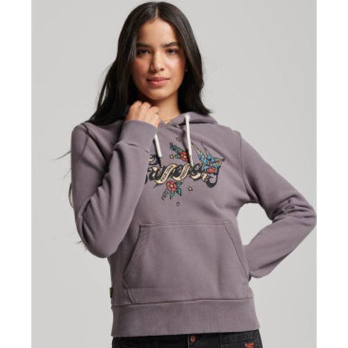 W2011958A Sweat graphique à capuche Tattoo Script (XS), Casuel, Sport, Coton - Superdry - Modalova