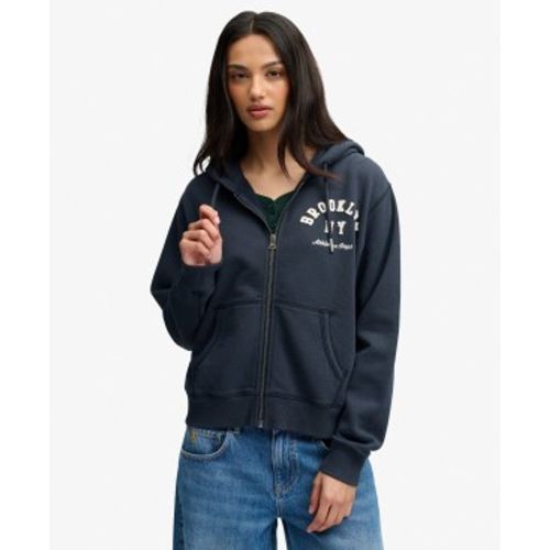 W2012712A Sweat à capuche zippé Relaxed Crop (XS), Casuel, Coton - Superdry - Modalova