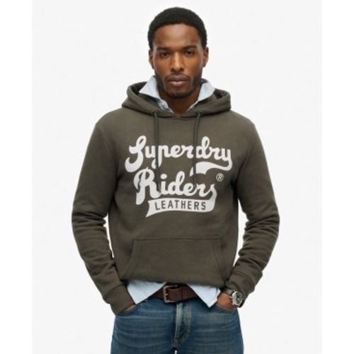 M2014354A Sweat à capuche Leathers militaire (XXL), Noir, Casuel, Coton - Superdry - Modalova