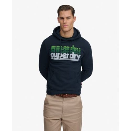 M2014360A Sweat à capuche Stacked marine (XXL), Casuel, Coton - Superdry - Modalova