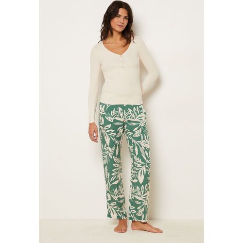 Pantalon de pyjama coupe droite imprimé palmier - Aerri - L - - Etam - Modalova