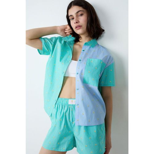 Chemise de pyjama manches courtes à rayures smiley®originals - Vahe - XS - Etam - Modalova