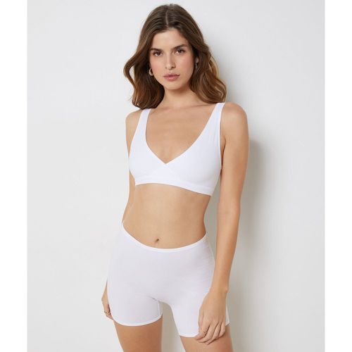 Brassière réversible en coton biologique extensible - Coton 360 - XS - Etam - Modalova