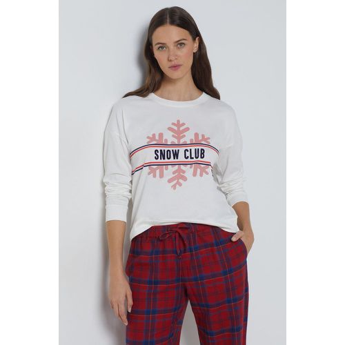 T-shirt de pyjama manches longues imprimé en coton - Sten - 2XL - - Etam - Modalova
