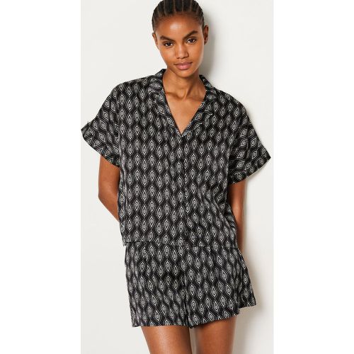 Chemise de pyjama satinée imprimée - Nex - XS - Etam - Modalova