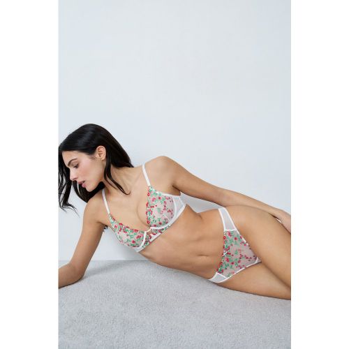 Soutien-gorge corbeille broderie fleurie - Gourmandise - 85B - Etam - Modalova