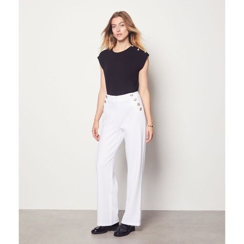 Pantalon coupe large détails boutons - Jimo - 38 - Etam - Modalova