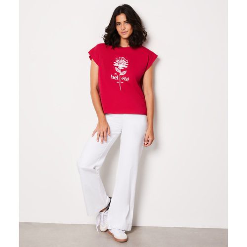 T-shirt manches courtes 'bel été' en coton - Flora - XS - - Etam - Modalova