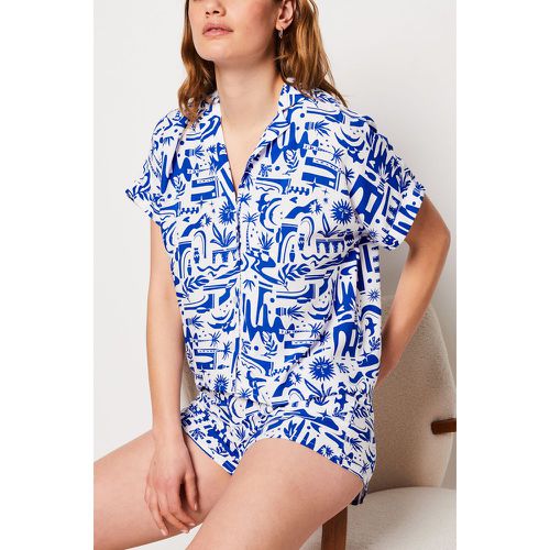 Chemise de pyjama imprimée manches courtes - Gianna - XS - - Etam - Modalova