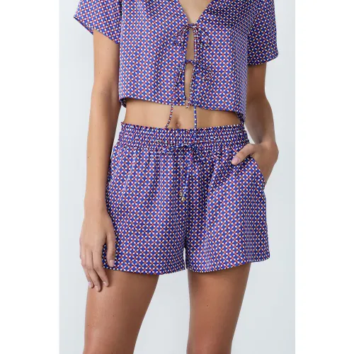 Short de pyjama satiné imprimé - Maila - XS - Etam - Modalova