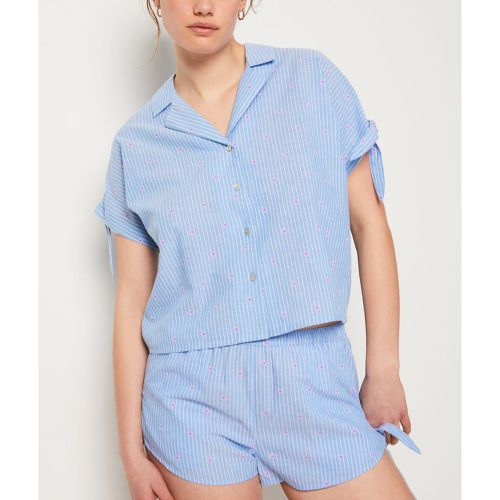 Chemise de pyjama manches courtes brodée - Begonia - XS - - Etam - Modalova